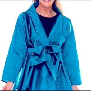 Stunning Blue Silk Sara Campbell Wrap Dress 👗!